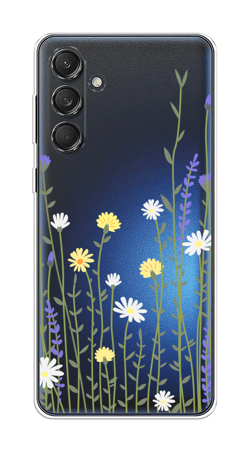 

Чехол на Samsung Galaxy M55 "Ромашка и лаванда", Зеленый;желтый;прозрачный, 2109650-1