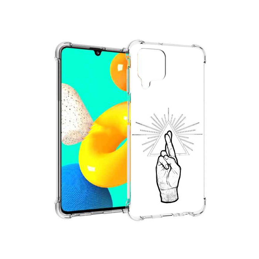 

Чехол MyPads Tocco для Samsung Galaxy M32 черно белая рука (PT161818.523.681), Прозрачный, Tocco