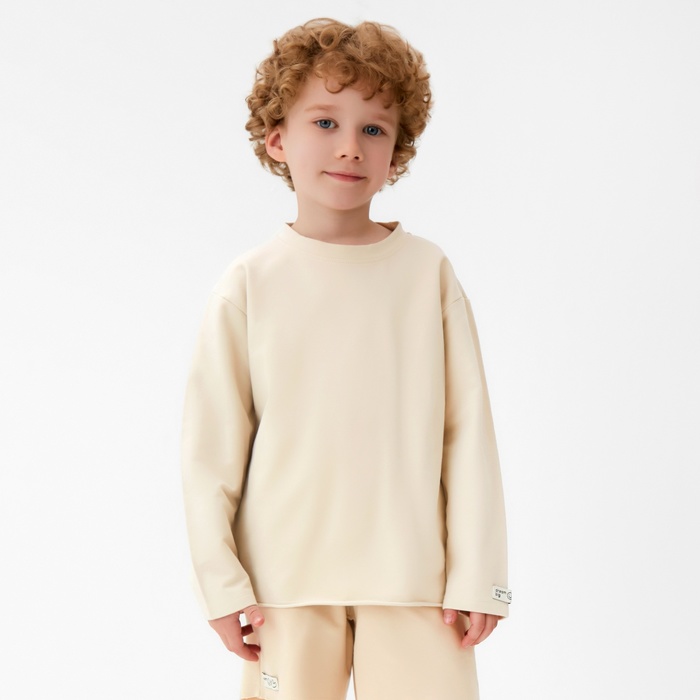 

Лонгслив детский KAFTAN Do it basic long ver, бежевый, 110, Do it basic long ver