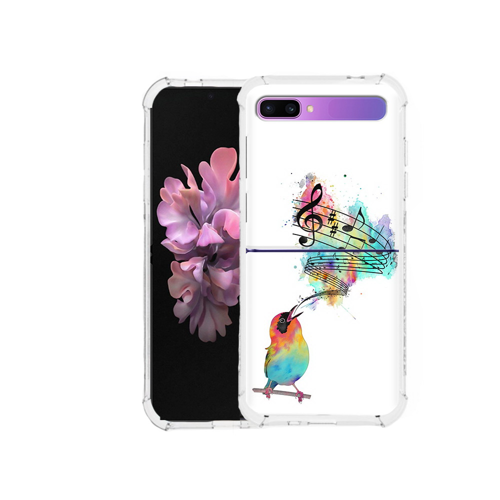 

Чехол MyPads Tocco для Samsung Galaxy Z Flip певчая птичка (PT226935.587.536), Прозрачный, Tocco