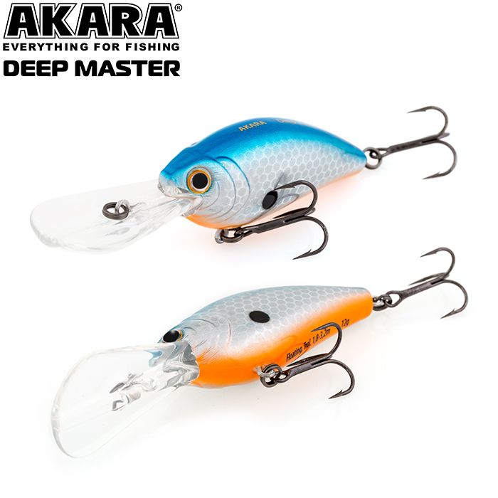 

Воблер Akara Deep Master 60F 12 гр 3/7 oz 3,5 in A12, Разноцветный, Deep Master