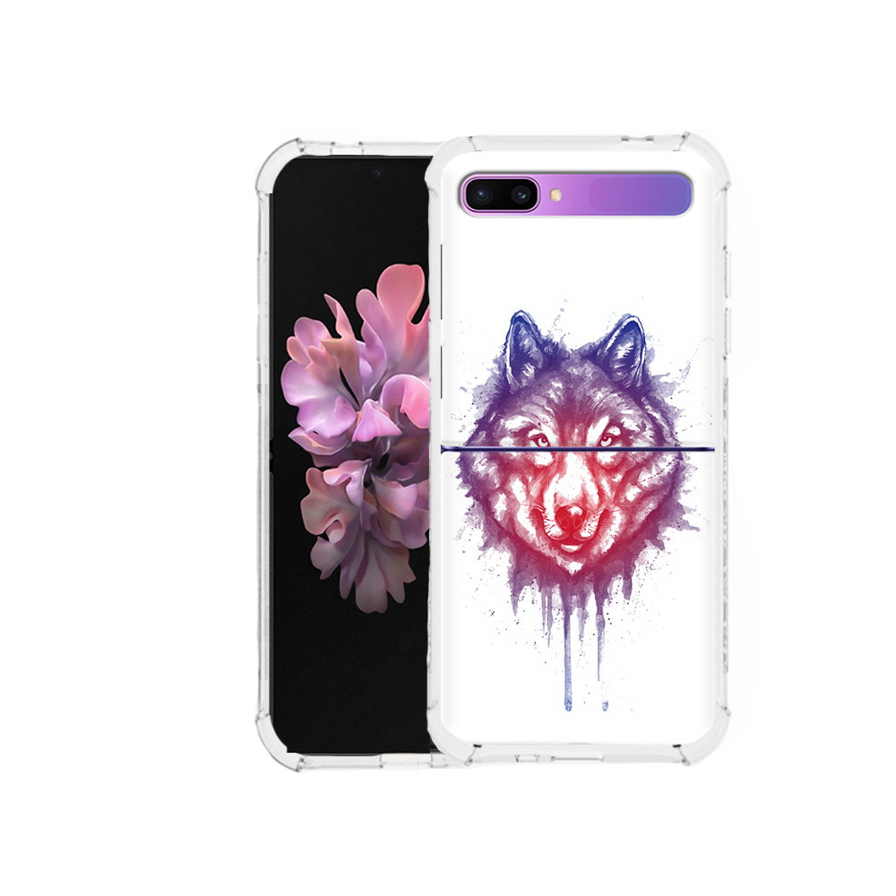 

Чехол MyPads Tocco для Samsung Galaxy Z Flip пушистый волк (PT226935.587.561), Прозрачный, Tocco