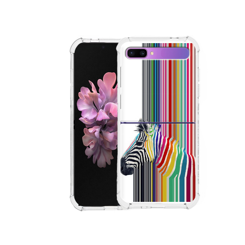 

Чехол MyPads Tocco для Samsung Galaxy Z Flip радужная зебра (PT226935.587.565), Прозрачный, Tocco