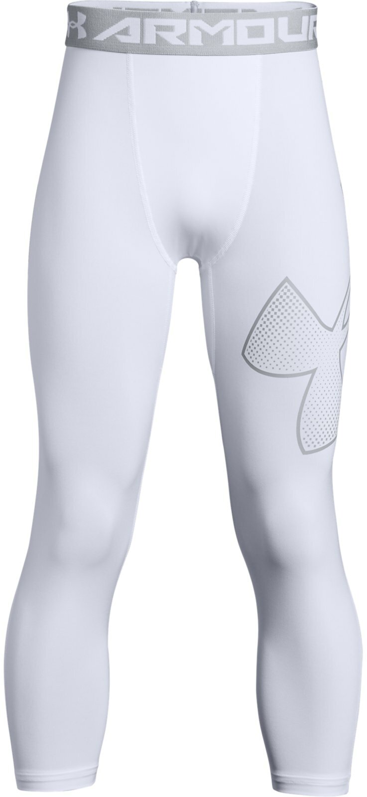 фото Тайтсы under armour 3/4 logo legging 1289963-101 белый yxs