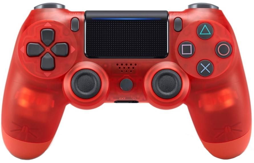 Геймпад NoBrand Dualshock 4 v2 для Playstation 4 Red Crystal (Не оригинал)