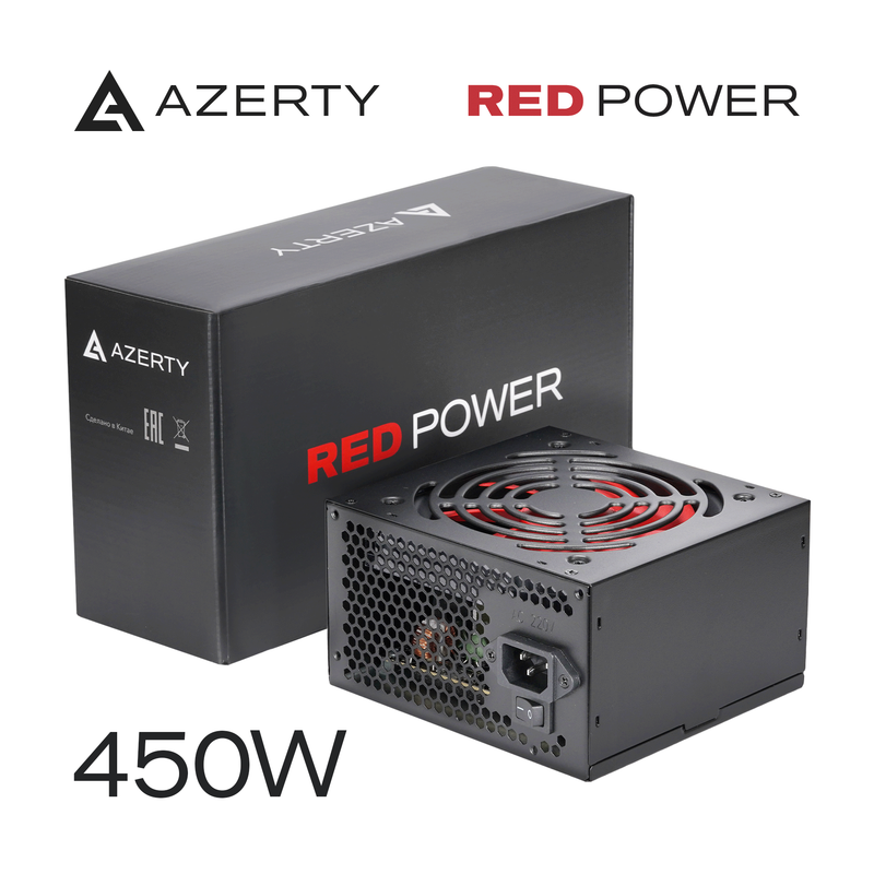 

Блок питания Azerty RPL-450GAR 450W (120-0635), Черный, RPL-450GAR