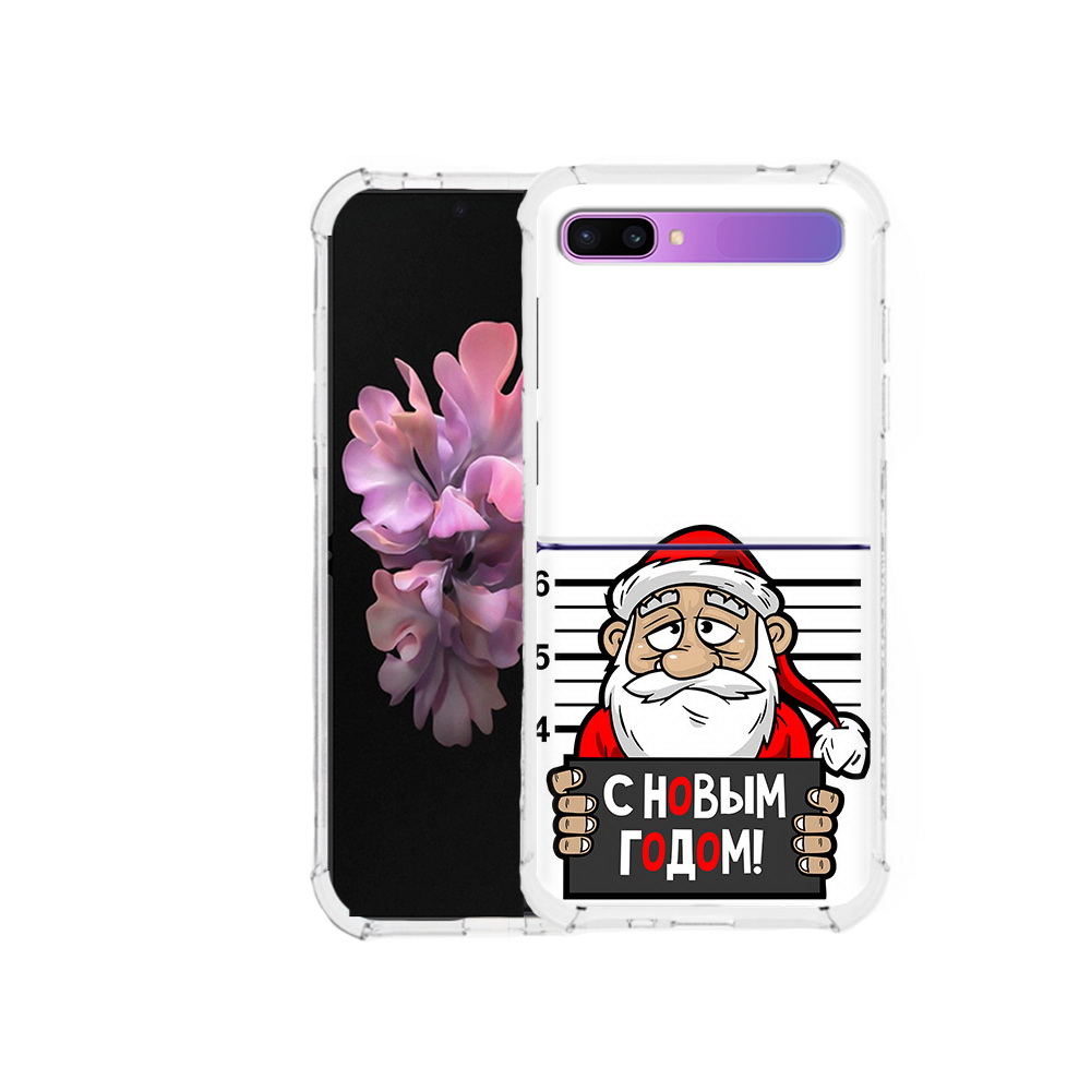 

Чехол MyPads Tocco для Samsung Galaxy Z Flip ДМ с новым годом заключенный, Прозрачный, Tocco