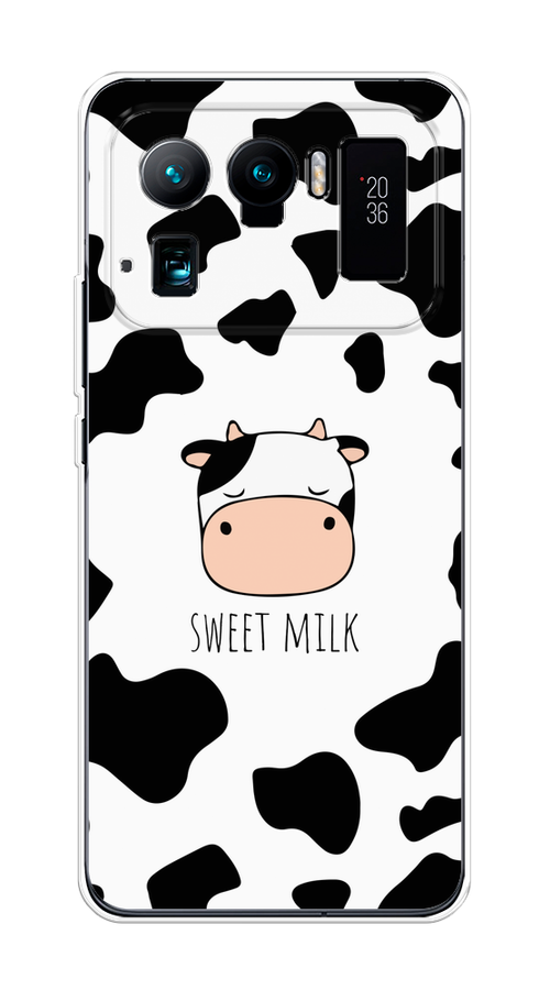 

Чехол на Xiaomi Mi 11 Ultra "Sweet milk", Розовый;белый;черный, 310450-1