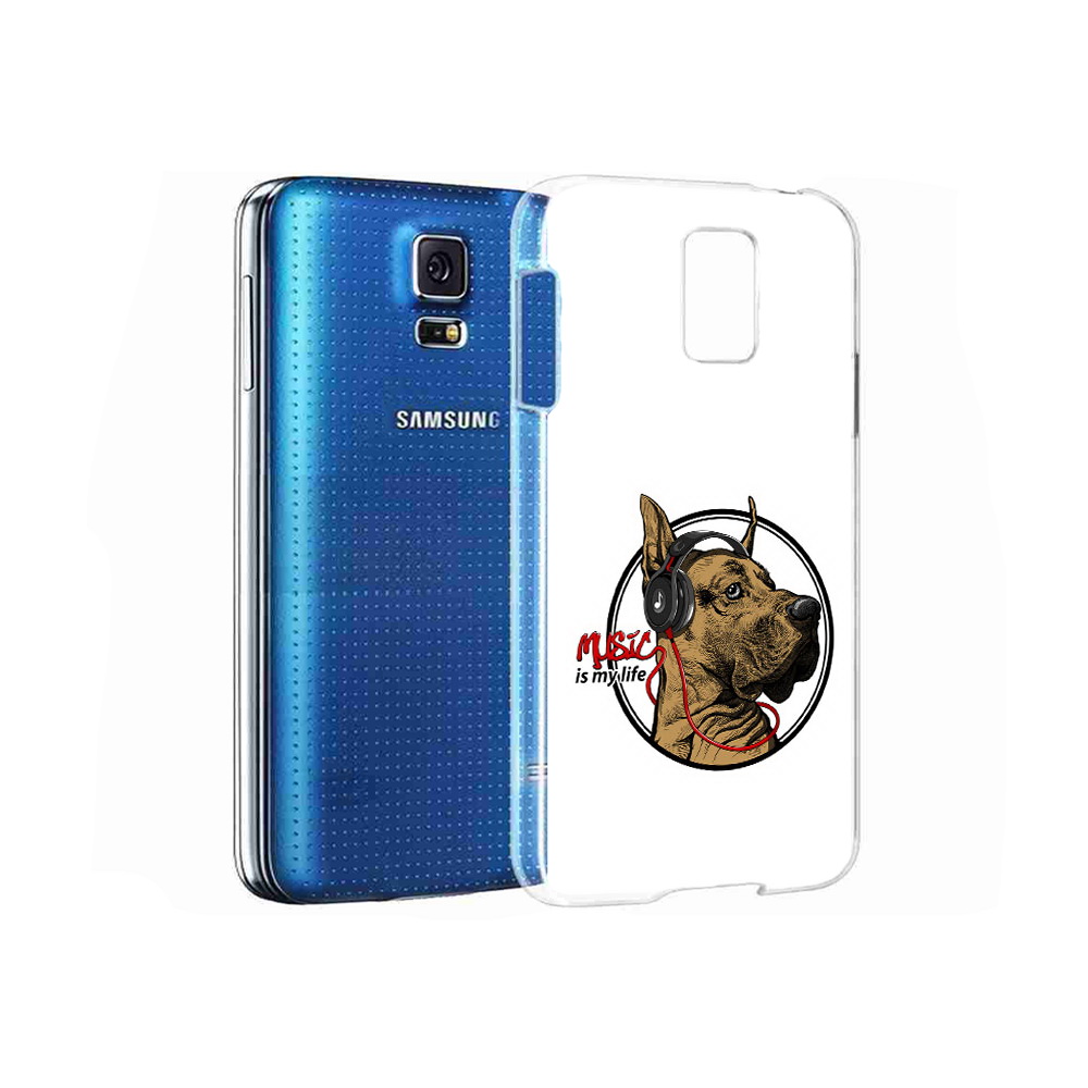 

Чехол MyPads Tocco для Samsung Galaxy S5 музыкальная собака (PT12196.512.490), Прозрачный, Tocco