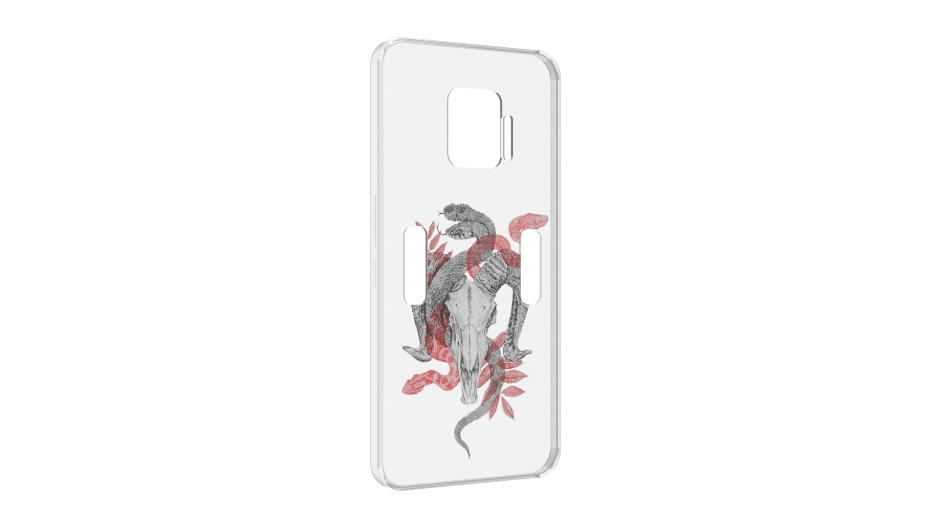 

Чехол MyPads змея в черепе рисунок для ZTE Nubia Red Magic 7 Pro, Прозрачный, Tocco