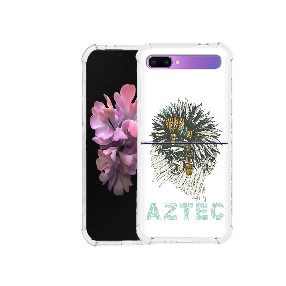 

Чехол MyPads Tocco для Samsung Galaxy Z Flip скелет индеец (PT226935.587.602), Прозрачный, Tocco