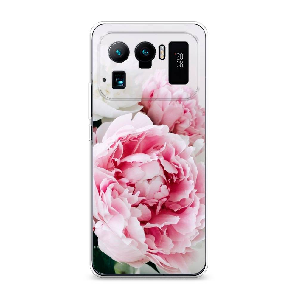 

Чехол для Xiaomi Mi 11 Ultra "Розовые и белые пионы", Розовый;белый, 310450-2