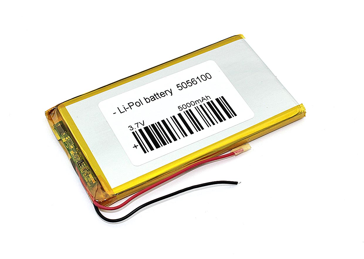 

Аккумуляторная батарея OEM Li-Pol 5*56*100мм 2pin 3.7V/5000mAh