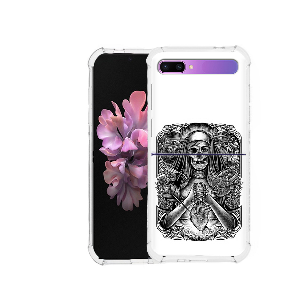 

Чехол MyPads Tocco для Samsung Galaxy Z Flip скелет с сердцем (PT226935.587.603), Прозрачный, Tocco