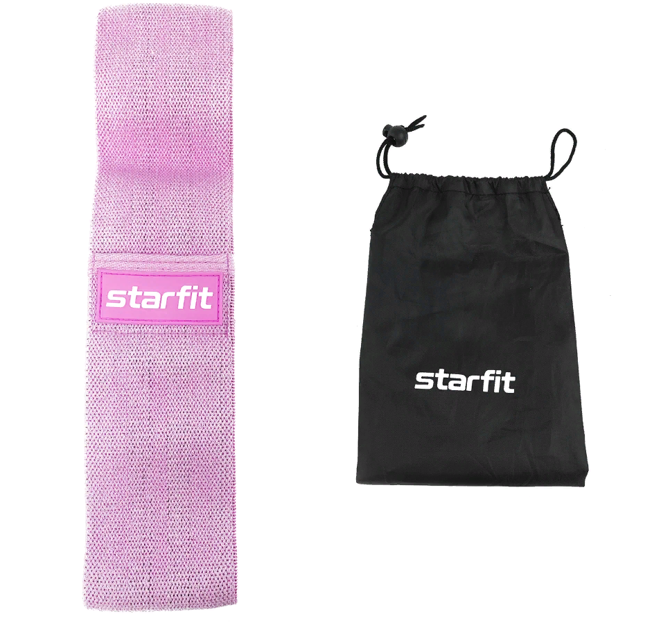 Мини-эспандер Starfit Es-204, низкая нагрузка, текстиль, розовый пастель