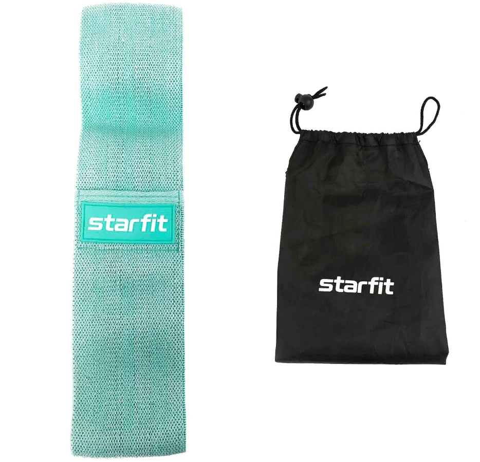 Мини-эспандер Starfit Es-204, средняя нагрузка, текстиль, мятный