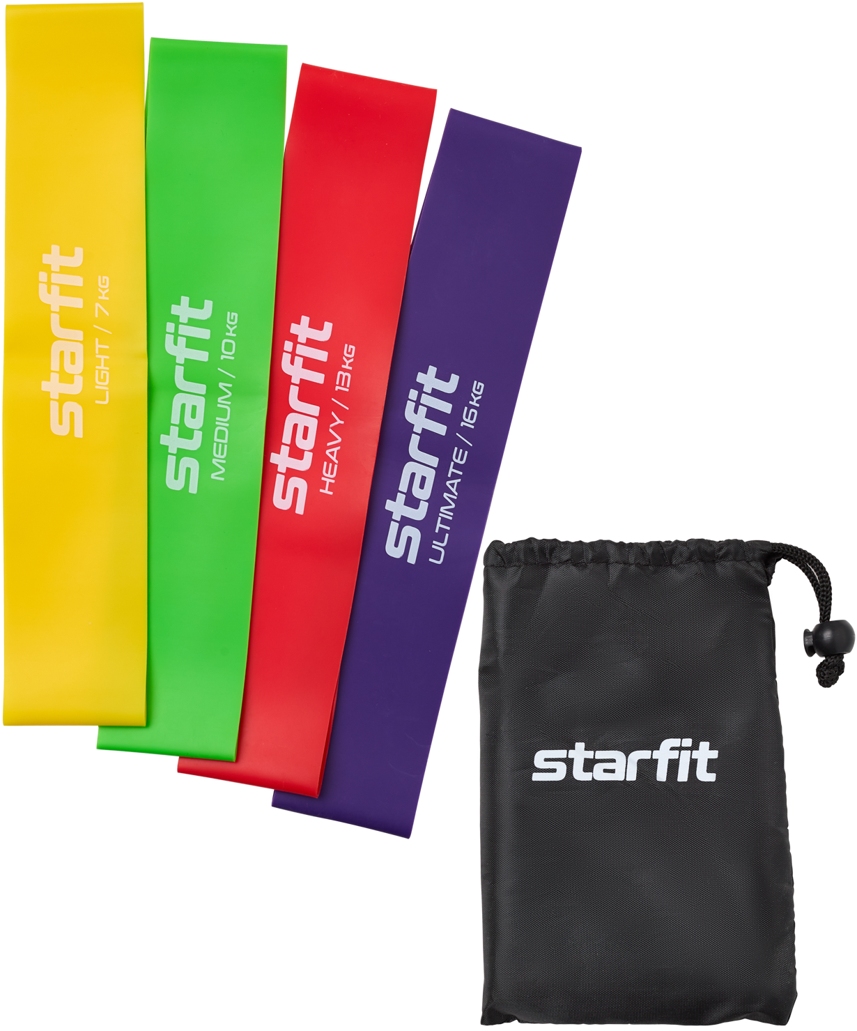 Мини-эспандеры Starfit Es-203, неон, 4 шт