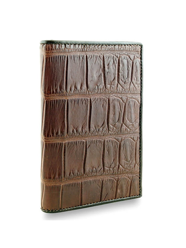 Обложка для паспорта мужская Exotic Leather kk-334 коричневая