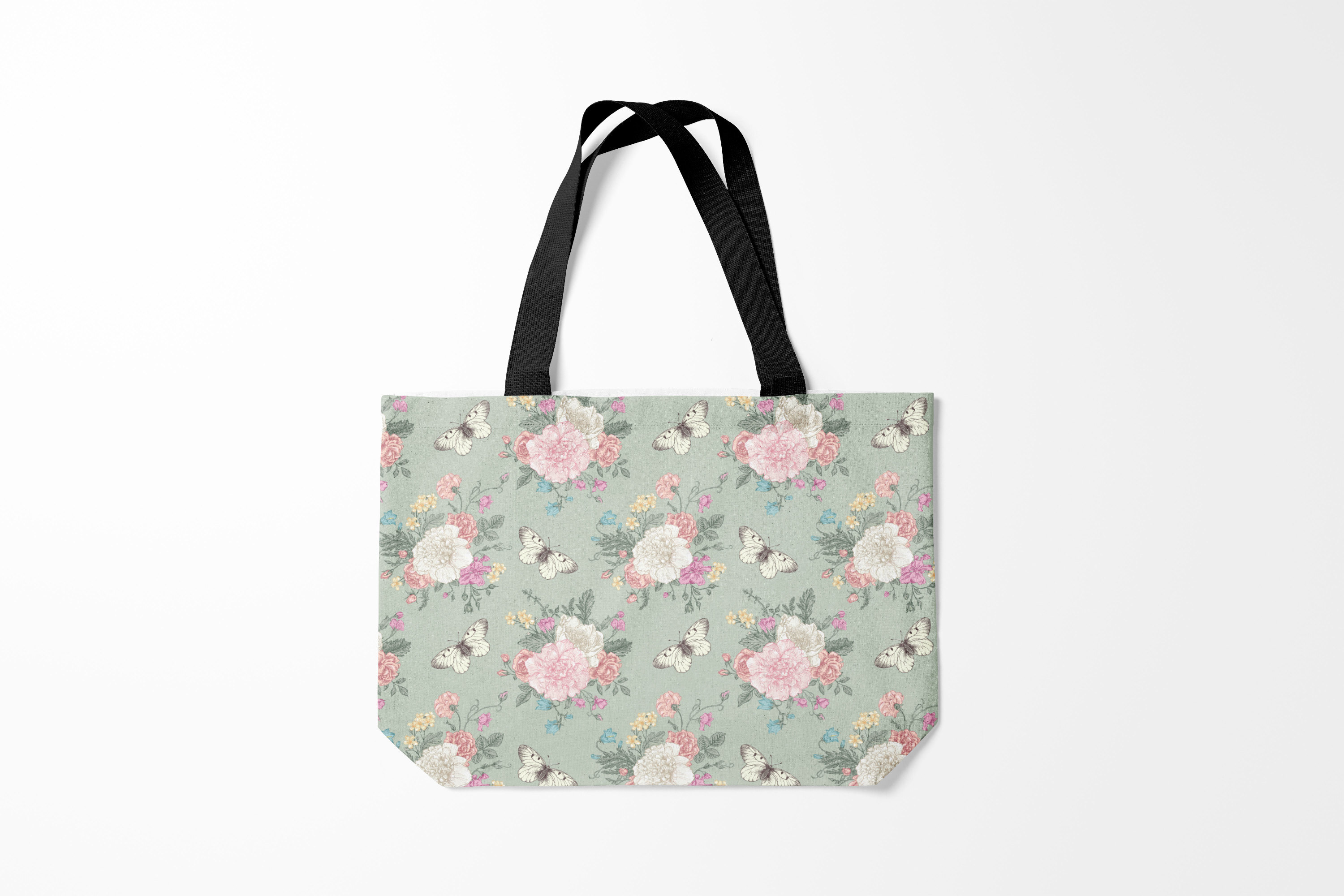 

Сумка шoппер унисекс Burnettie 8 марта бабочки в цветах, зеленый, 8 марта бабочки в цветах