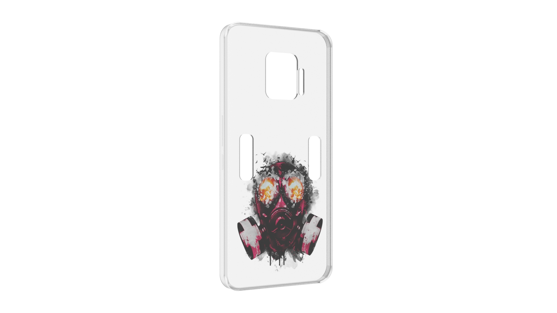 

Чехол MyPads красный противогаз для ZTE Nubia Red Magic 7 Pro, Прозрачный, Tocco