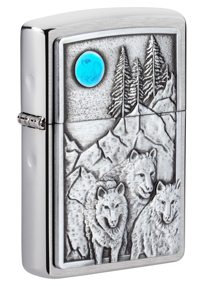 

Зажигалка ZIPPO Wolf Design 49295, Серебристый, Wolf Design