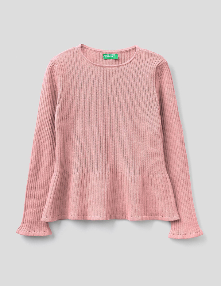 

Джемпер для девочек Benetton цв. розовый р.140, 21A_1194C1103