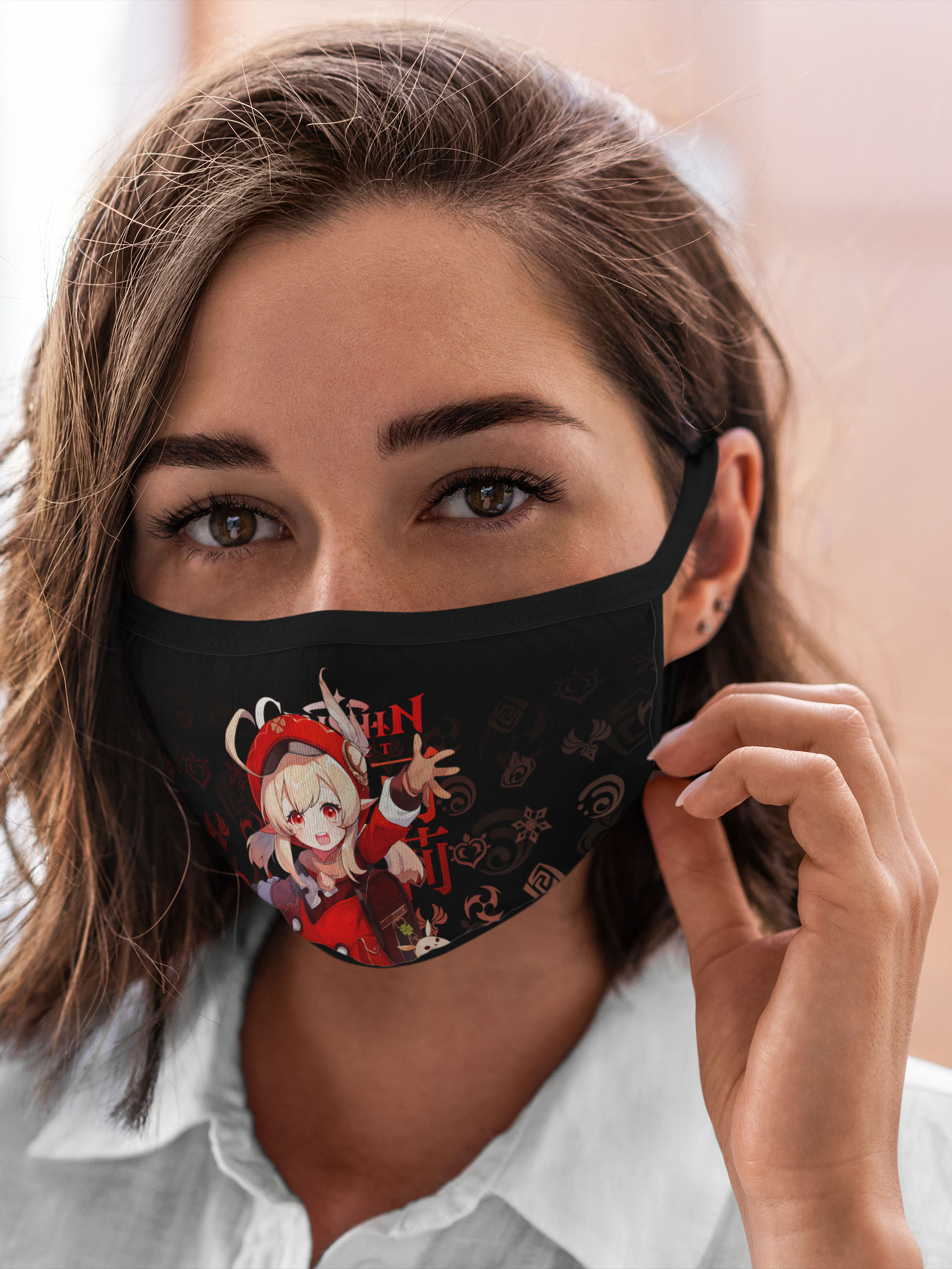 

Многоразовая маска унисекс Burnettie Genshin Impact Кли, Разноцветный, Genshin Impact Кли