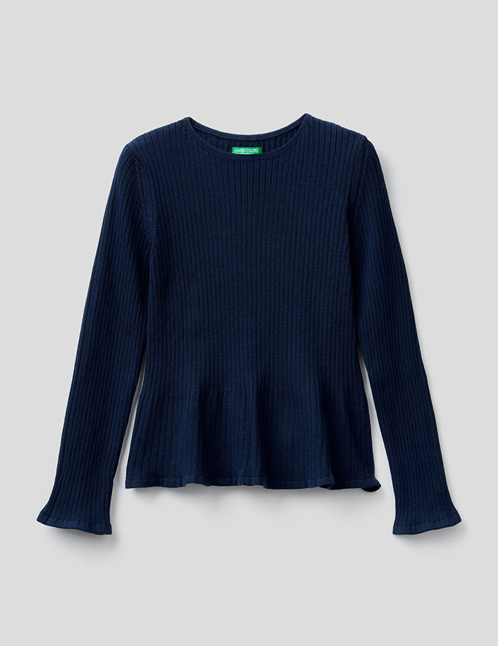 

Джемпер для девочек Benetton цв. синий р.158, 21A_1194C1103