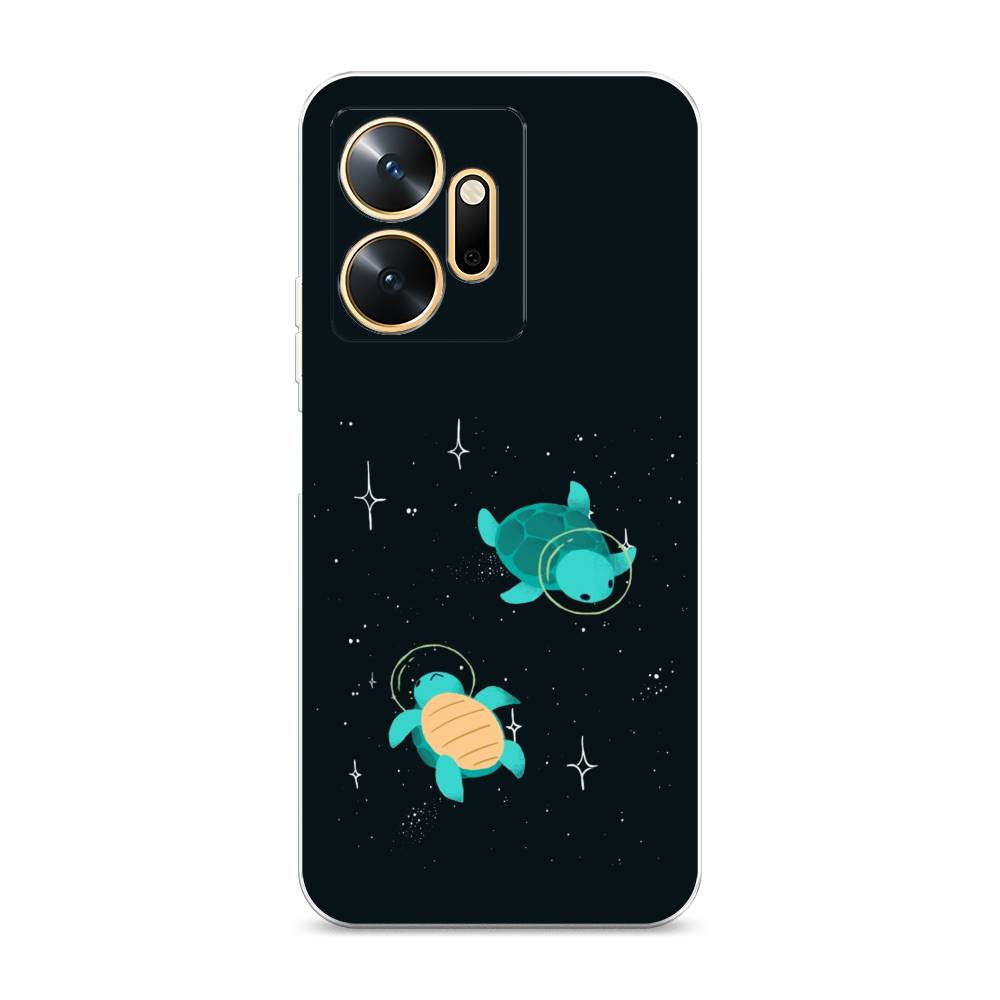 

Чехол Awog на Infinix Zero 20 / Инфиникс Зеро 20 "Черепашки космонавты", Черный;синий