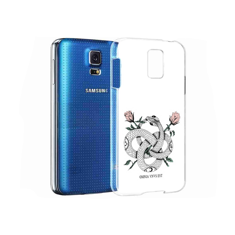 

Чехол MyPads Tocco для Samsung Galaxy S5 нарисованная змея абстракция (PT12196.512.502), Прозрачный, Tocco