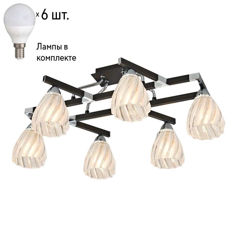 

Потолочная люстра с лампочками Velante 284-107-06+Lamps