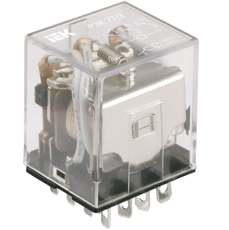 

iEK Реле IEK РЭК78/4(MY4) промежуточное, с индикацией, 3А, 220В, АC