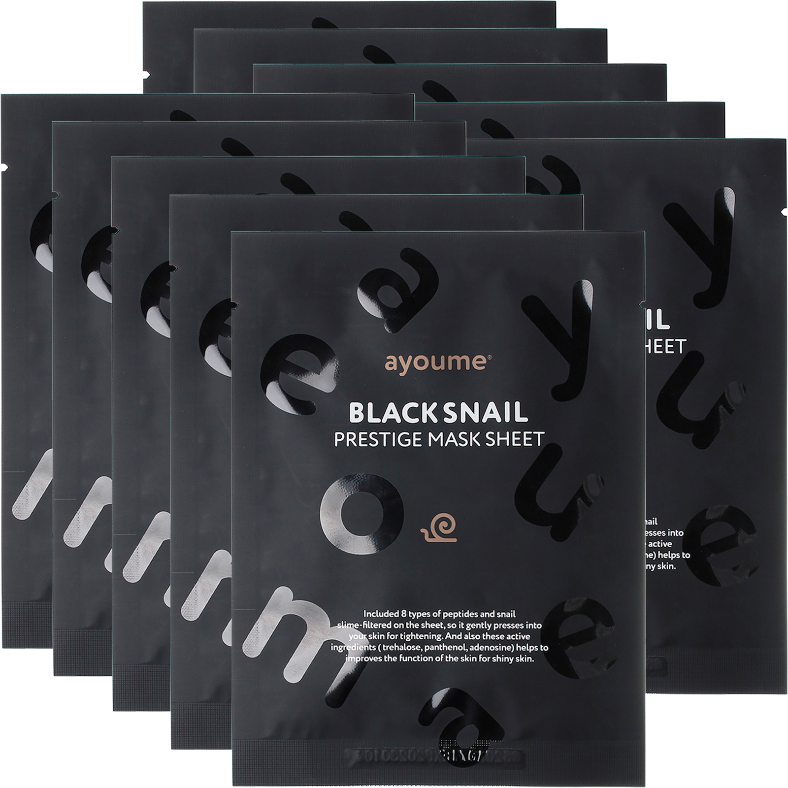 

Маска тканевая Ayoume Black Snail Prestige Mask Sheet 10 шт, 8809534252549