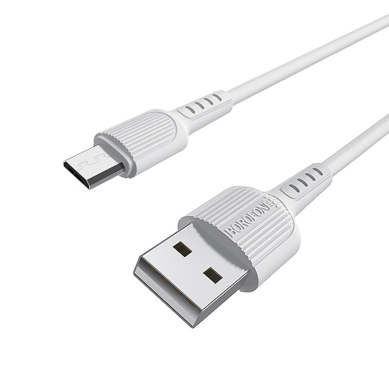 

Кабель USB BOROFONE BX16 для Micro USB, 2.4A, длина 1м, белый