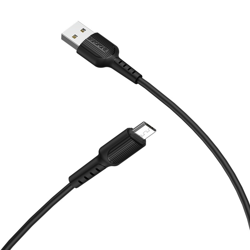 

Кабель USB BOROFONE BX16 для Micro USB, 2.4A, длина 1м, черный