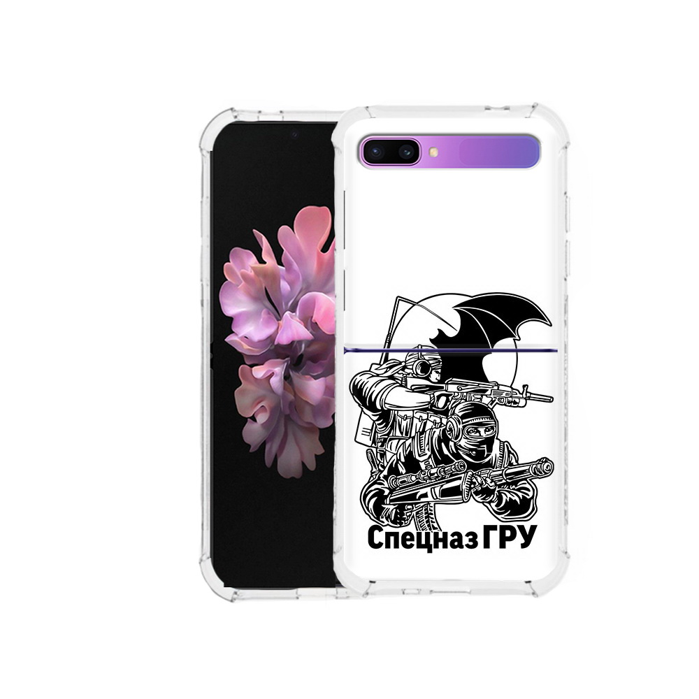 

Чехол MyPads Tocco для Samsung Galaxy Z Flip спецназ гру (PT226935.587.618), Прозрачный, Tocco
