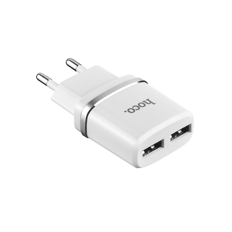 

Сетевое зарядное устройство HOCO отсутствует 2xUSB 24 А белый