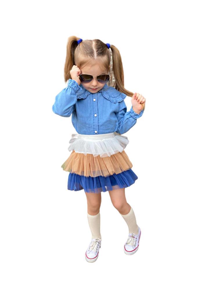 

Костюм с юбкой Riccotarz 2220704007 синий 3-4 лет (доставка из-за рубежа), 2220704007