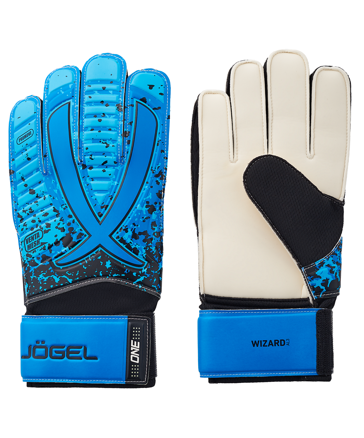Перчатки вратарские Jogel One Wizard Al3 Flat, голубой (7)