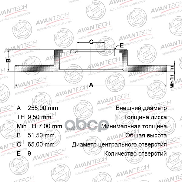 

Avantech Br2805S Br2805S Диск Тормозной