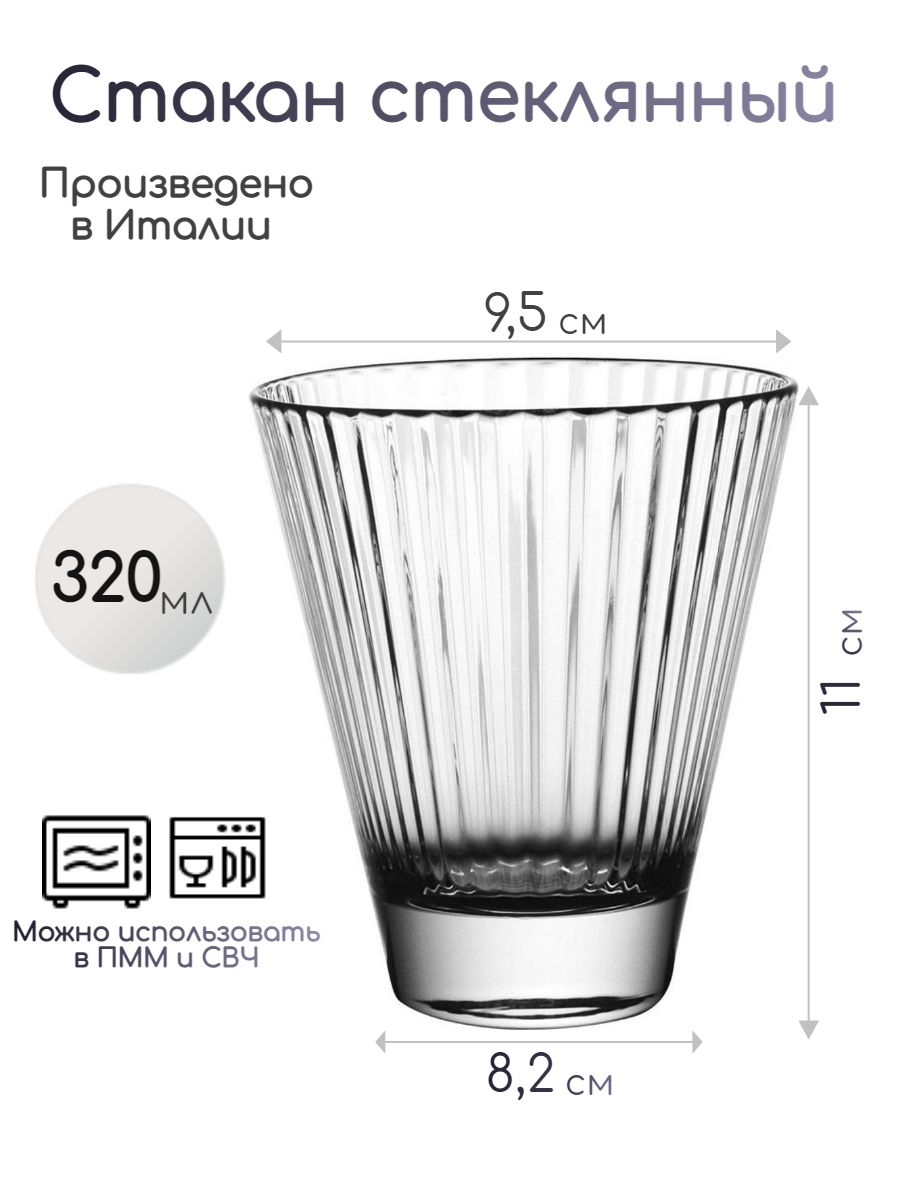 

Стакан Vidivi 1020669_KB_LH 1 шт, Прозрачный