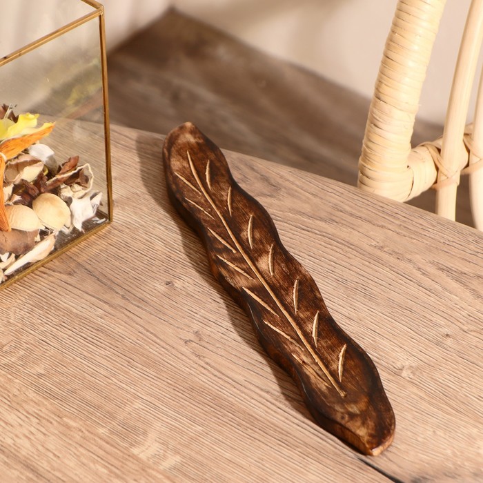 

Подставка под благовония Лист, Коричневый, Indian style