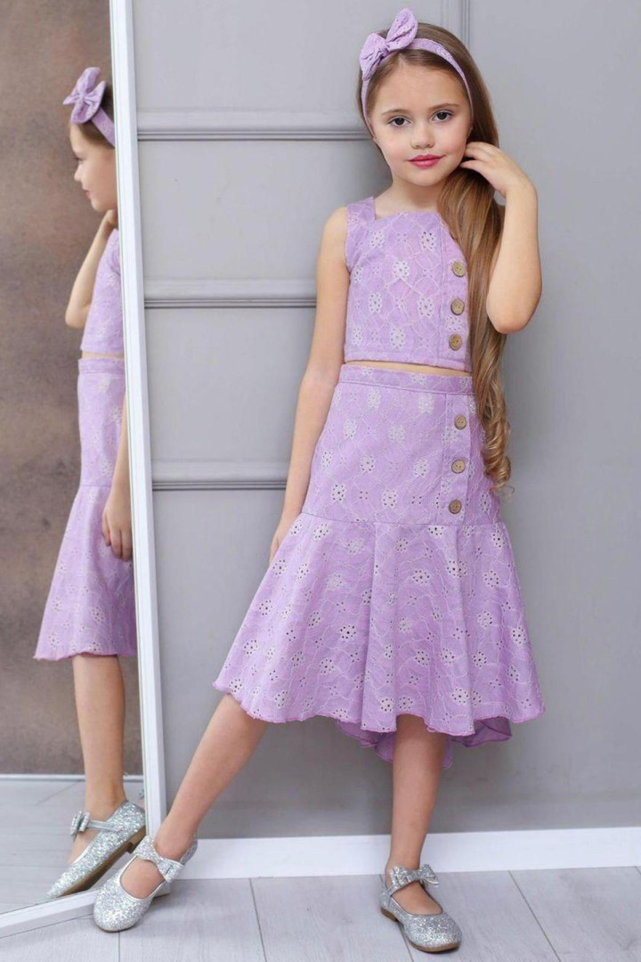 

Костюм с юбкой Riccotarz 2223105014 лиловый 3-4 лет (доставка из-за рубежа), 2223105014