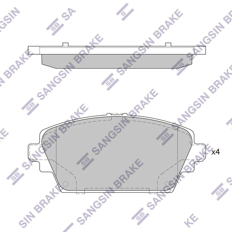 

Комплект тормозных колодок Sangsin brake SP1582