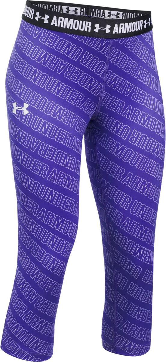 фото Капри under armour printed capri 1271020-532 черный ylg