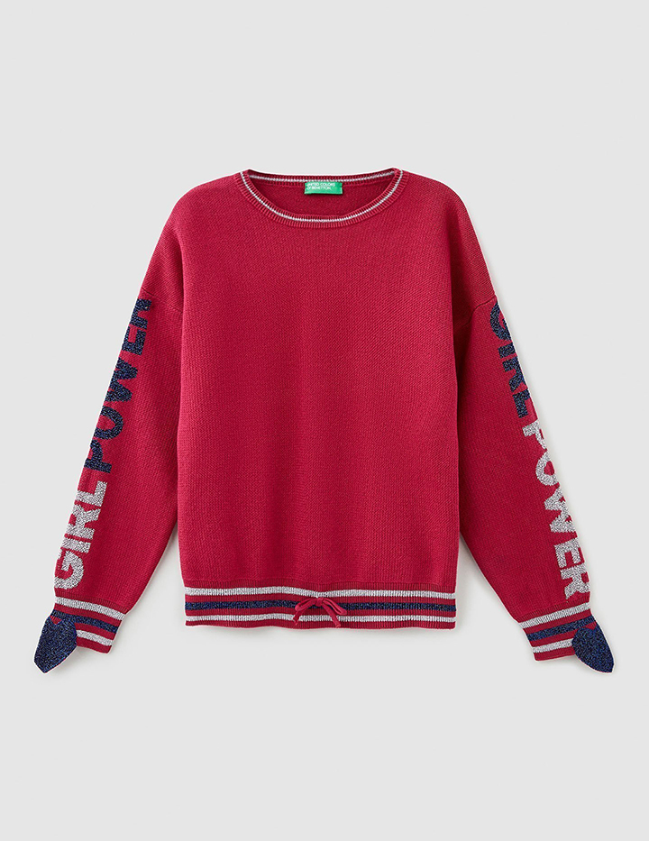 

Джемпер для девочек Benetton цв. красный р.146, 21A_1194Q1106