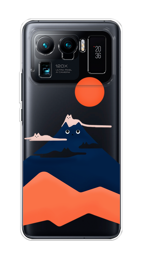 

Чехол на Xiaomi Mi 11 Ultra "Кот-гора", Черный;оранжевый, 310450-4