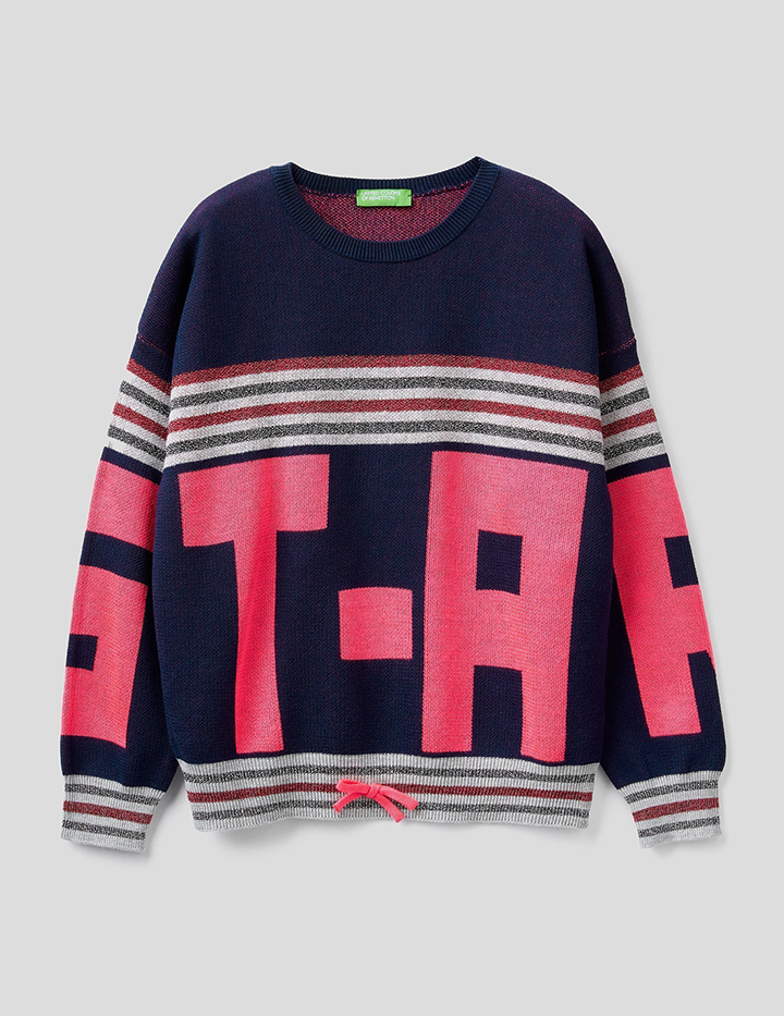 

Джемпер для девочек Benetton цв. синий р.140, 21A_1194Q1106