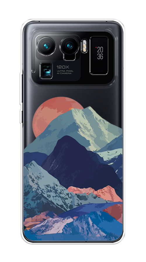 

Чехол на Xiaomi Mi 11 Ultra "Закат в снежных горах", Красный;серый;голубой, 310450-2