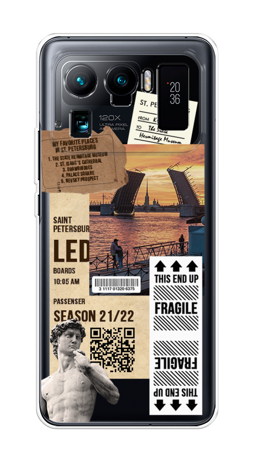 

Чехол на Xiaomi Mi 11 Ultra "Санкт-Петербург коллаж", Коричневый;бежевый;белый, 310450-6